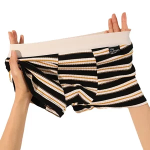New Men's Underpants Cotton Men's Boxer Shorts Large Size Mid-Waist Striped Summer Breathable Boys Four Corner Pants Pants Pants - Image 5