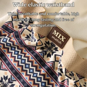 3PCS/Pack Hygroscopic Breathable Women's Panties 100% Cotton Vintage Print Cozy Soft Lingerie High Elastic Waist Safety Shorts - Image 3