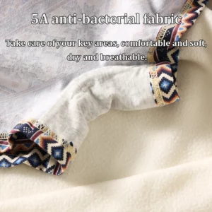 3PCS/Pack Hygroscopic Breathable Women's Panties 100% Cotton Vintage Print Cozy Soft Lingerie High Elastic Waist Safety Shorts - Image 4