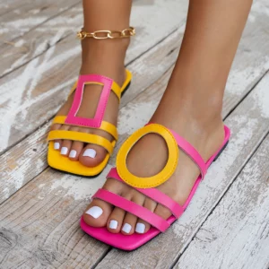 Women Flat Slippers Summer New Outdoor Shoes Non-slip Casual Slippers Women Plus Size Fashion Luxury Sandals Home Slides Women - Image 5