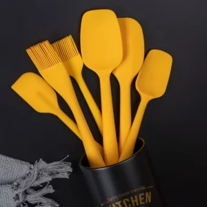 Heat Resistant Silicone Cooking Tools Non-Stick Spatula Turner Tongs Soup Spoon Shovel Oil Brush Storage Box Kitchen Utensils - Image 2