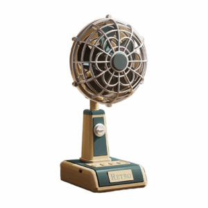 Portable Vintage Mini Desktop Fan Low Noise With Built-in Battery Easy Charging 3 Fan Wind Speeds Adjustable Angle For Home - Image 4
