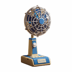 Portable Vintage Mini Desktop Fan Low Noise With Built-in Battery Easy Charging 3 Fan Wind Speeds Adjustable Angle For Home - Image 7