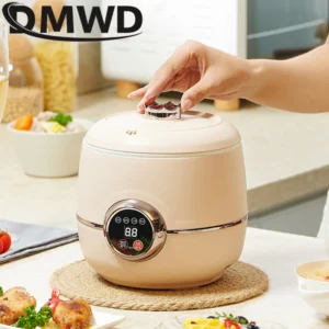 DMWD Mini Rice Cooker Automatic Household Kitchen Smart Electric Cooking machine 1-2 People Food Warmer Steamer 1.6L Rice Cooker - Image 2