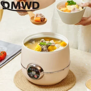 DMWD Mini Rice Cooker Automatic Household Kitchen Smart Electric Cooking machine 1-2 People Food Warmer Steamer 1.6L Rice Cooker - Image 4