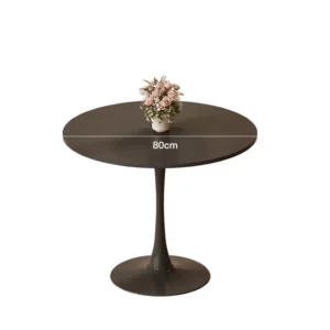 Round White Tulip Table, Modern European Coffee Table, Minimalist Balcony Bistro Table, Small Dining Set for Cafés - Image 6