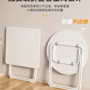 Folding Dining Table Household Small Apartment Eating Square Table Balcony Portable Dining Table Simple - Image 3