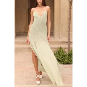 New Fashion Hot Selling Spring and Summer New Pleated Suspender Comfortable Dress INS Casual Vacation Loose Dress - Image 3