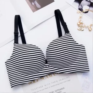 Women Flower Print Seamless Bra Sexy Lingerie Floral Push Up Bras One-Piece Underwear - Image 7