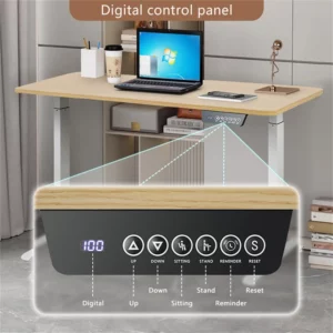 Height Adjustable Electric Standing Desk Sitting Desk Motion Desk For Home Office Protection Ergonomic Cervix Lower Spine - Image 3