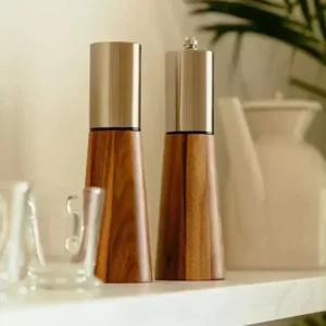 Peppercorns grinder Sea salt peppercorns grinding bottle Manual wooden home Western food seasoning jar - Image 3