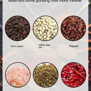 Peppercorns grinder Sea salt peppercorns grinding bottle Manual wooden home Western food seasoning jar - Image 5