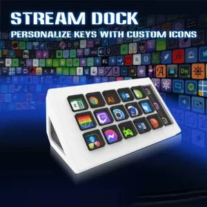 Visual Stream Deck Keyboard Lcd Button 15 Keys Live Content Creation Controller Custom Button For Windows/macos/android/ios Gift - Image 1