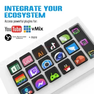 Visual Stream Deck Keyboard Lcd Button 15 Keys Live Content Creation Controller Custom Button For Windows/macos/android/ios Gift - Image 2
