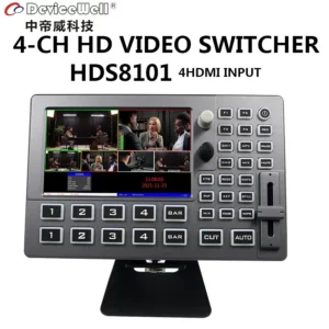 DeviceWell HDS8101 5 inch Screen PIP 4-CH OBS Vmix Production HD Live Streaming Control Switcher Live Professional HD Broadcast - Image 3