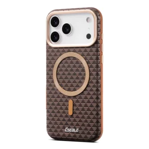 For Magsafe Magnetic Wireless Charging Phone Case For iPhone 17 Pro Max Air TPU Adhesive Triangle Pattern Shockproof Back Cover - Image 3