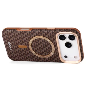 For Magsafe Magnetic Wireless Charging Phone Case For iPhone 17 Pro Max Air TPU Adhesive Triangle Pattern Shockproof Back Cover - Image 6