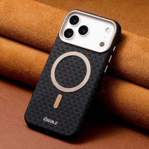 For Magsafe Magnetic Wireless Charging Phone Case For iPhone 17 Pro Max Air TPU Adhesive Triangle Pattern Shockproof Back Cover - Image 2