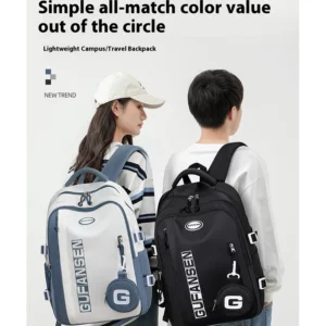 Junior high school backpack, high school student spine protection, reduced burden, waterproof and wear-resistant backpack, women - Image 2