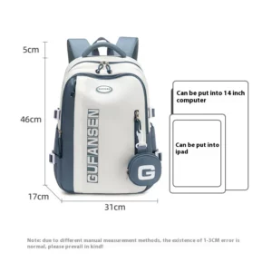 Junior high school backpack, high school student spine protection, reduced burden, waterproof and wear-resistant backpack, women - Image 3