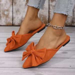 Women Baotou Slippers Summer New Pointed Toe Slippers Casual Shallow Flat Shoes Wear-resistant Non-slip Sandals Slides Women - Image 5
