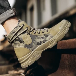 Military Boots for Men Autumn High Top Camouflage Desert Casual Flats Mens Boot Breathable Non Slip Work Shoes Zapatillas Hombre - Image 3
