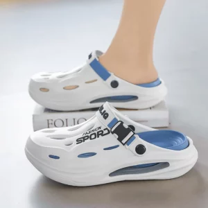 A Pair of Men's New Clogs, Summer New Wear-Resistant, Non-Slip Sports Beach Shoes, Soft-Soled Comfortable Men's Shoes for Driving - Image 1