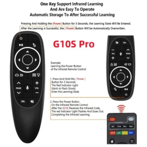 G10S Pro BT Air Mouse 2.4G Wireless Gyroscope Smart Remote Control With Voice IR Learning for Android TV Box H96 MAX X88 PRO X9 - Image 5