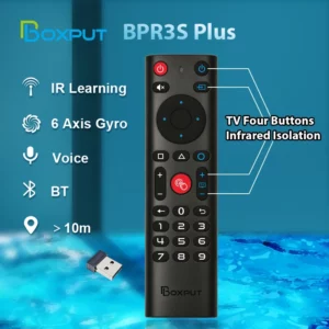BPR3S PLUS BT Air Mouse Voice Function IR learning TV 2.4G Wireless Remote Controller With Gyroscope for Android TV Box/PC - Image 1