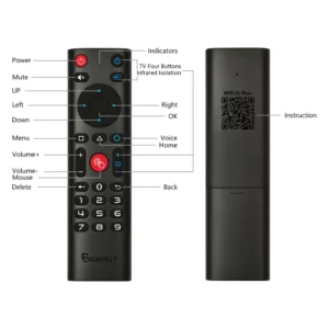 BPR3S PLUS BT Air Mouse Voice Function IR learning TV 2.4G Wireless Remote Controller With Gyroscope for Android TV Box/PC - Image 5