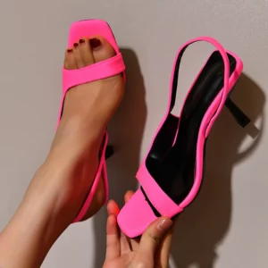 Women High Heels Sandals Fashion Chunky Open Toe Shoes Summer New Designer Party Dress Elegant Pumps Zapatillas Femme Pumps - Image 1
