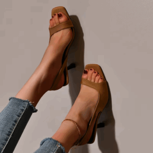 Women High Heels Sandals Fashion Chunky Open Toe Shoes Summer New Designer Party Dress Elegant Pumps Zapatillas Femme Pumps - Image 2