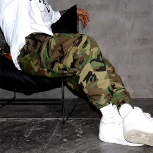 Camouflage Cargo Pants For Men 2024 Korean style Casual Tightened Nine-point Pants Men's Trendy Multiple pockets Harem Pants - Image 2