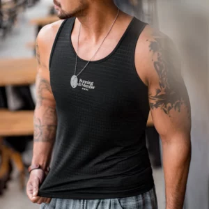 Maden Casual Breathable Black Sleeveless Vest Men Summer Quick-Dry Running Top Cool-Touch Loose Tank Top Versatile Undershirt - Image 3