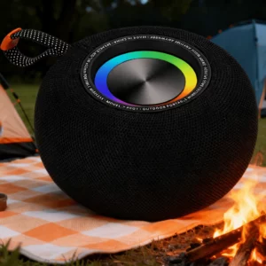 OEM P PRO1 Portable Round Bluetooth Speaker Mini Outdoor Hiking Backpack Wireless Subwoofer with TF USB AUX Stereo High Bass - Image 3