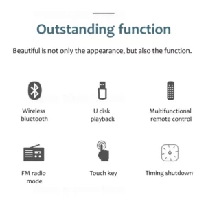 5.1 Intelligent Home Combo Theater Bluetooth Speaker Wooden Subwoofer 3D Surround Sound Memory Play FM Radio with Remote Control - Image 4