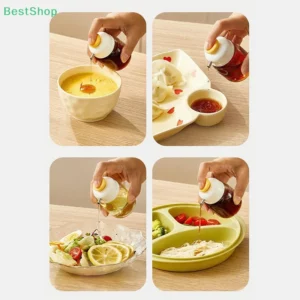 ♥♥♥Press-top Glass Oil Bottle,Soy Sauce And Vinegar Condiment Bottle,Home Kitchen Spice Metered Oil Control Bottle - Image 5