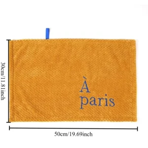 Nordic Hanging Hand Towel Home Embroidery Thickened Coral Velvet Absorbent Small Towel for Kitchen Bathroom Hankerchief - Image 4