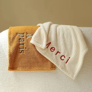 Nordic Hanging Hand Towel Home Embroidery Thickened Coral Velvet Absorbent Small Towel for Kitchen Bathroom Hankerchief - Image 6