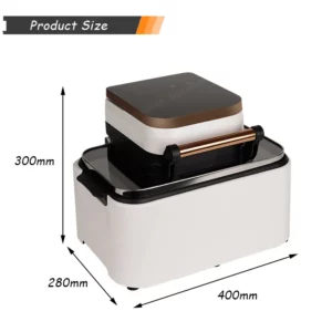 12 Liter Digital Household Electric Air Fryer with Unique Design Square Stainless Steel and Plastic LCD Display and US Plug - Image 4