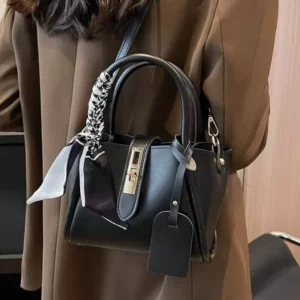 New Women's PU Crossbody Bag Large Capacity Solid Color Shopping Shoulder Bag High-Quality Handbag Multifunctional Bucket Bag - Image 6