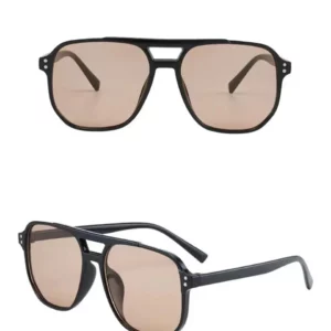 Vintage Men Women Big Sunglasses Men Square Shades Brand Designer Unisex Sun Glasses Black Lense Male Female Sunglasses UV400 - Image 6