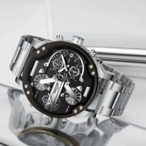 Men Top Brand Luxury Gold Steel Band Large Dial Quartz Wristwatches Man Male Clock Relogio Masculino - Image 4