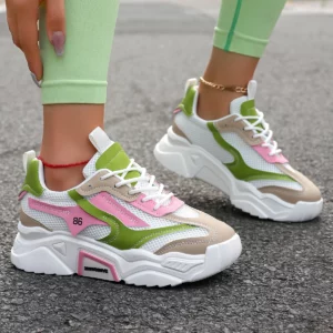 Women Shoes 2024 New Dirt-resistant Fashion Comfortable Loafers Breathable Lightweight Lace Up Sneakers Women Zapatos De Mujer - Image 2