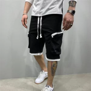 Summer Gym Quick-drying Shorts Casual Fitness Streetwear Men's Jogging Short Pants Men Multi-pocket Sport Casual Hip Cargo Short - Image 4