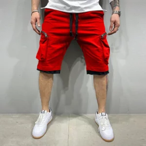 Summer Gym Quick-drying Shorts Casual Fitness Streetwear Men's Jogging Short Pants Men Multi-pocket Sport Casual Hip Cargo Short - Image 5