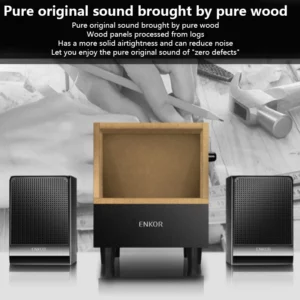 High-Power Wired Multimedia Bluetooth Speakers Home Bookshelf Type Big Volume Desktop Computer Audio 2.1 Heavy Bass Subwoofer - Image 4