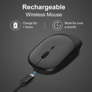 Wireless Mouse Rechargeable Mouse Gamer Dual Modes Bluetooth-compatible 2.4G USB Mice For Laptop Pad Tablet PC Macbook Mause - Image 2