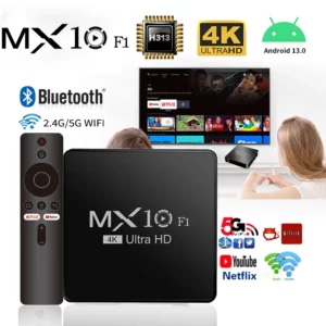 android tv box decoder 2024 4k android 13 mx10 f1 digital wholesale onn certificado smart android tv box - Image 3
