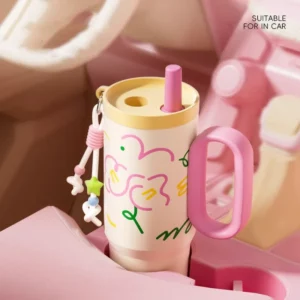 COOKER KinG 720ML Straw Insulated Ice Cup 316 Stainless Steel Car Thermal Mug Tumbler with Handle Stylish Insulated Coffee Cup - Image 5